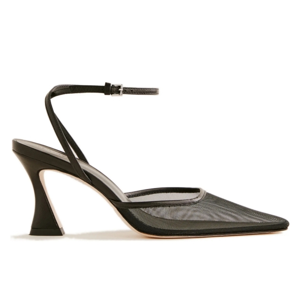 Reformation Black Mesh Flats